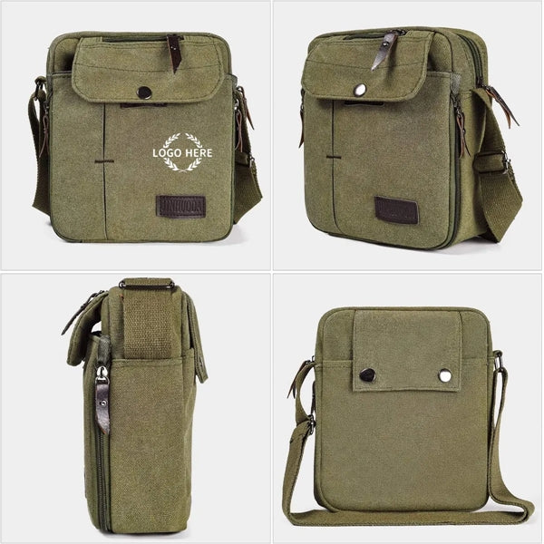 Men's Canvas Small Messenger Bag
