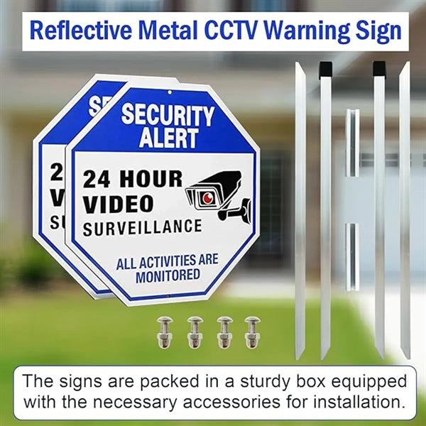 Security Alert 24 Hour Video Surveillance Sign