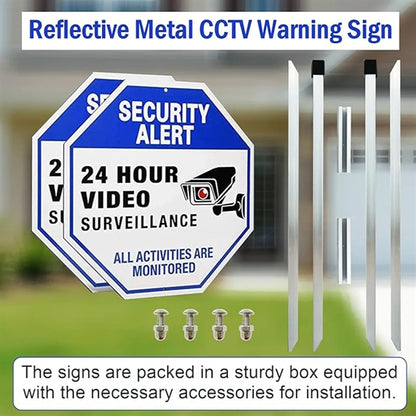 Security Alert 24 Hour Video Surveillance Sign