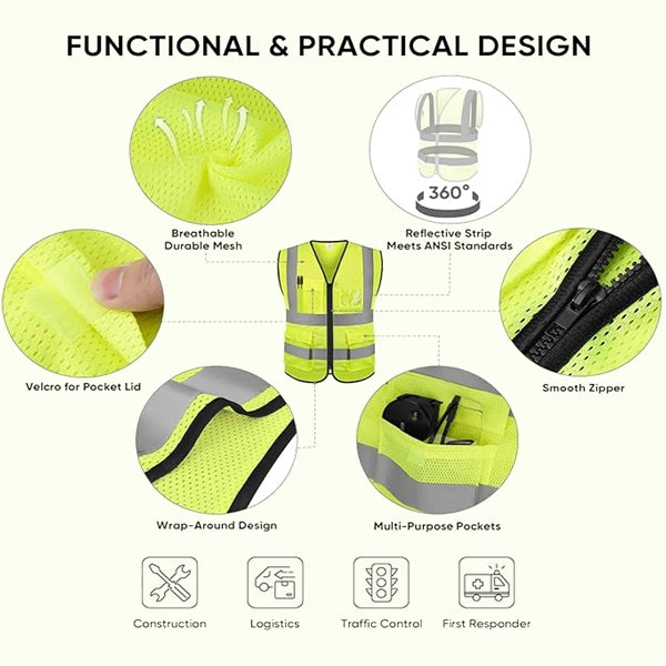 Safety Vests Reflective High Visibility