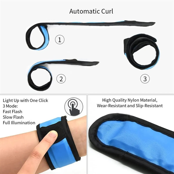 LED Light Up Band Slap Bracelets