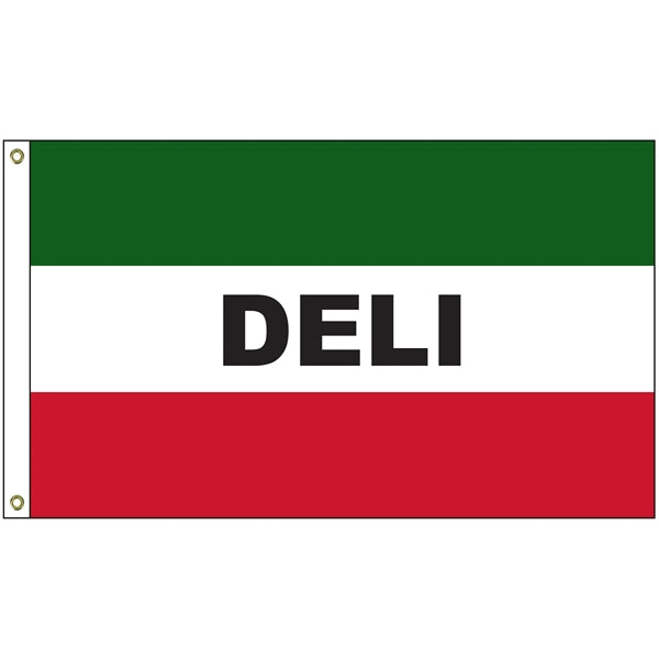 Deli 3' x 5' Message Flag with Heading and Grommets