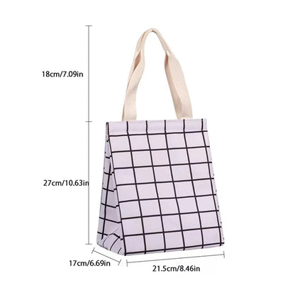 Wide-Open Foldable Insulated Lunch Bag