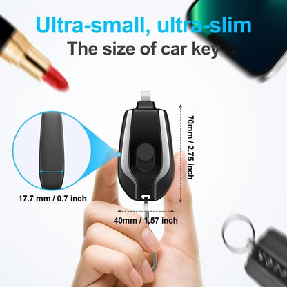 1500mah Keychain Portable Charger Power Bank For Phone