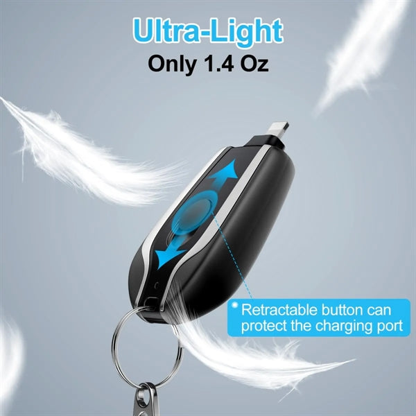 1500mah Keychain Portable Charger Power Bank For Phone