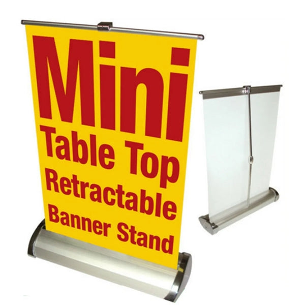 Mini Table Top Retractable Roll Up Banners Stand