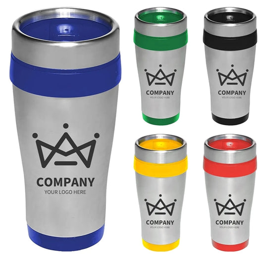 Custom Insulated Stainless Steel Travel Mugs 14 oz. with Lid