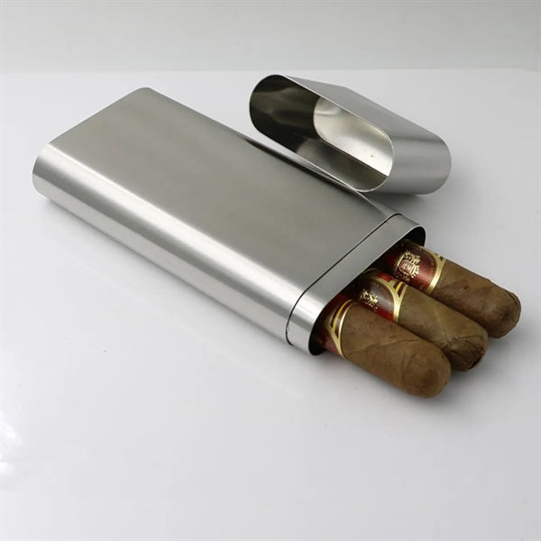 Stainless Steel Cigar Flask Set