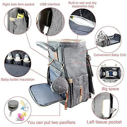 Backpack Diaper Bag with Changing Station