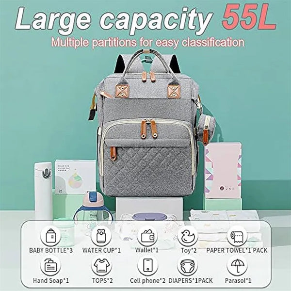 Backpack Diaper Bag with Changing Station