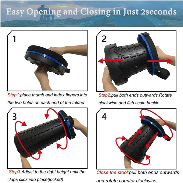 Portable Telescoping Foldable Camping Stool