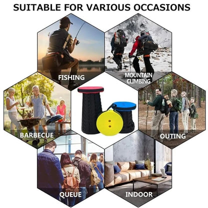 Portable Telescoping Foldable Camping Stool