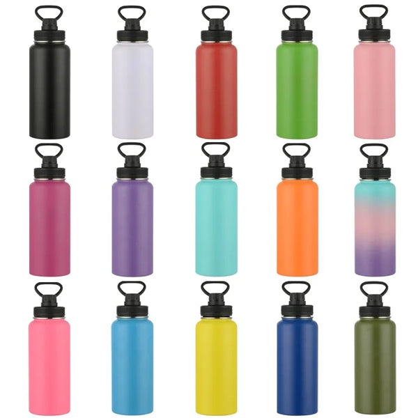 Multi Lids Stainless Steel Bottle 12/16/18/22/25/32/40 Oz