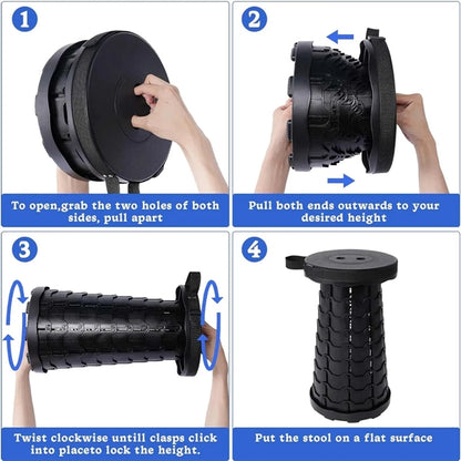 Portable Foldable Telescoping Stool