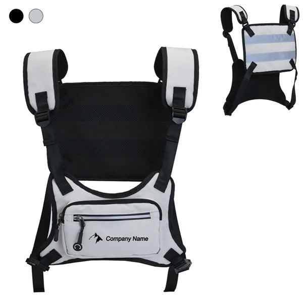 Reflective Stripe Sports Chest Bag