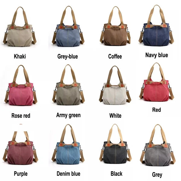 3 In 1 Women's Vintage Canvas Daily Bag