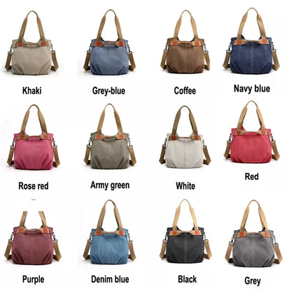 3 In 1 Women's Vintage Canvas Daily Bag