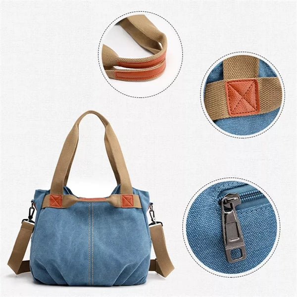 3 In 1 Women's Vintage Canvas Daily Bag