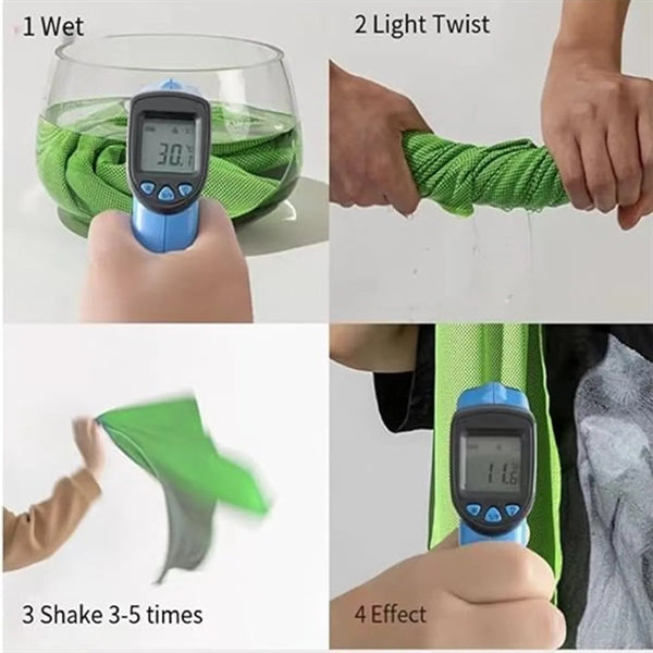 Multipurpose Alphabet Printing Dry Portable Cooling Towels