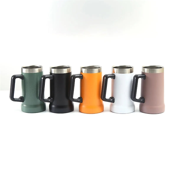 Stainless Steel Beer Mug With Large Capacity Handle