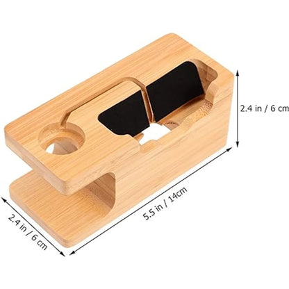 Wooden Phone & Watch Stand Holder Charging Station Dock