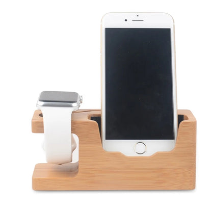 Wooden Phone & Watch Stand Holder Charging Station Dock