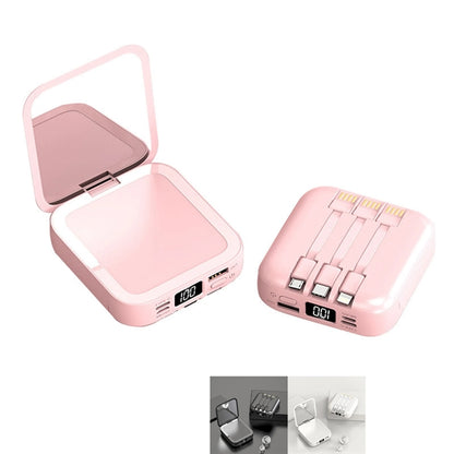 Mirror Power Bank With Detachable Data Cable