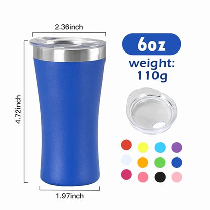 Custom Insulated Stainless Steel Beer Tumbler 6 oz. with Lid