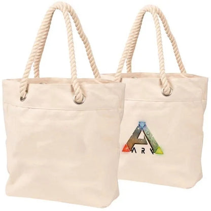 14 oz. Heavy-duty Cotton Canvas Tote Bag w/ Rope Handle