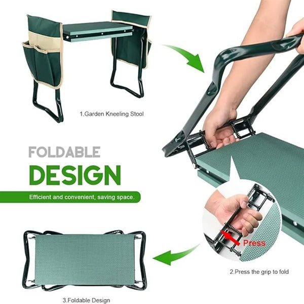Foldable Garden Stool For Kneeling And Sitting