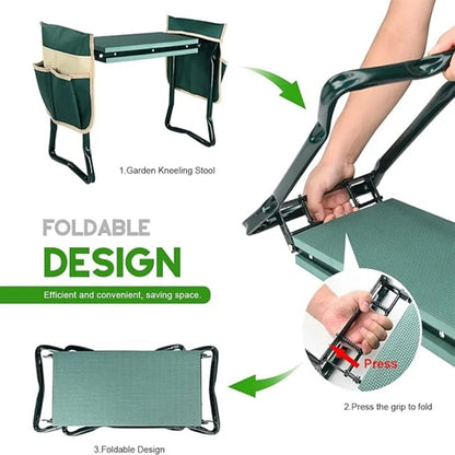 Foldable Garden Stool For Kneeling And Sitting