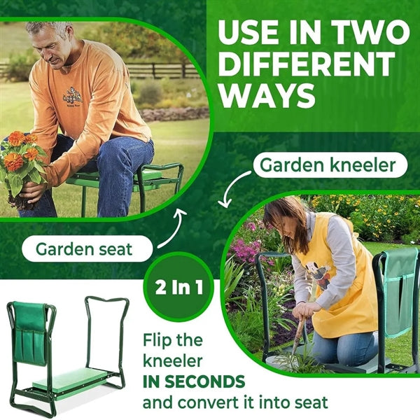 Foldable Garden Stool For Kneeling And Sitting