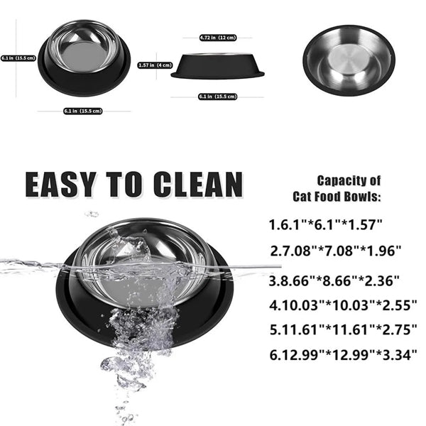 Durable Stainless Steel Pet Bowl Cat