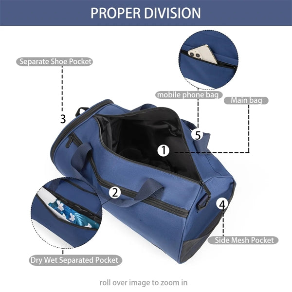 Gym Duffle Bags with shoe Compartment