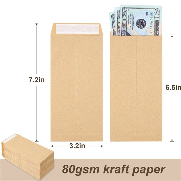 6.5"x3.2" Money Envelopes for check