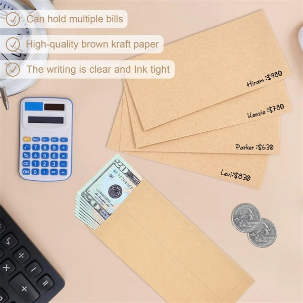 6.5"x3.2" Money Envelopes for check