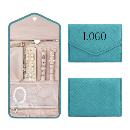 Travel Jewelry Organizer Case Foldable Bag Roll Pouch
