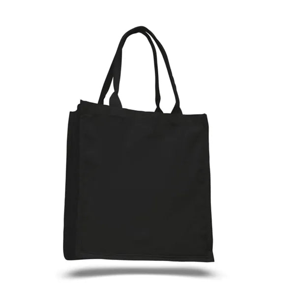 100% Cotton Canvas Fancy Web Handle Tote Bag w/Bottom Gusset