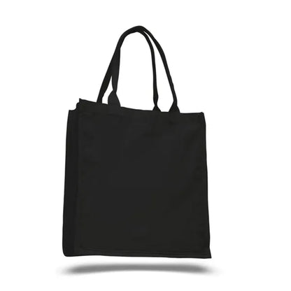 100% Cotton Canvas Fancy Web Handle Tote Bag w/Bottom Gusset