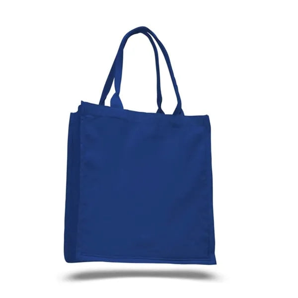 100% Cotton Canvas Fancy Web Handle Tote Bag w/Bottom Gusset