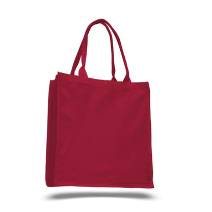 100% Cotton Canvas Fancy Web Handle Tote Bag w/Bottom Gusset