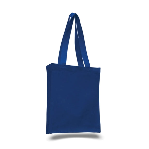 12 Oz. Cotton Canvas Book Tote Bag With Gusset