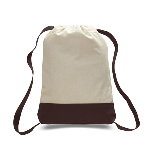 12 Oz. Cotton Canvas Two Tone Sport Backpack