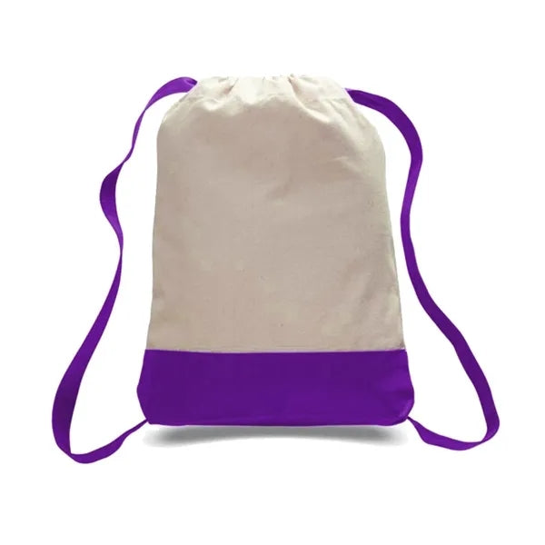 12 Oz. Cotton Canvas Two Tone Sport Backpack