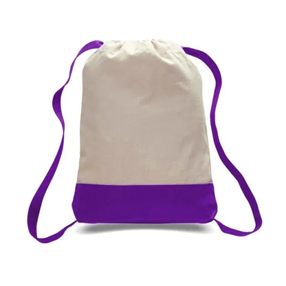 12 Oz. Cotton Canvas Two Tone Sport Backpack