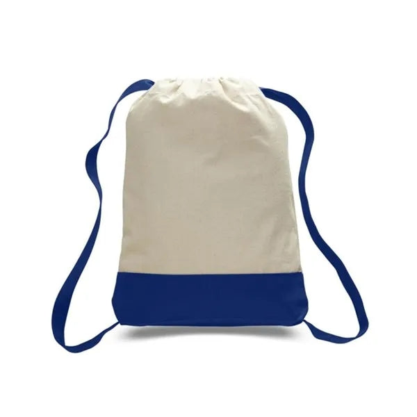12 Oz. Cotton Canvas Two Tone Sport Backpack