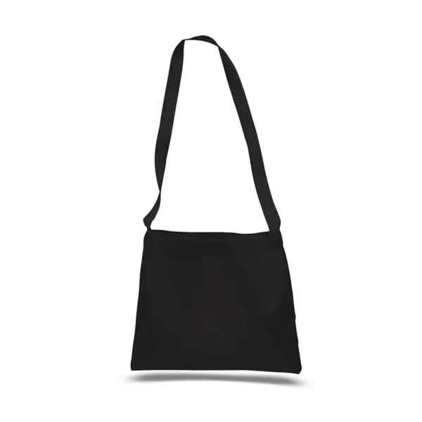 12 Oz. Small Cotton Canvas Messenger Bag With Long Straps