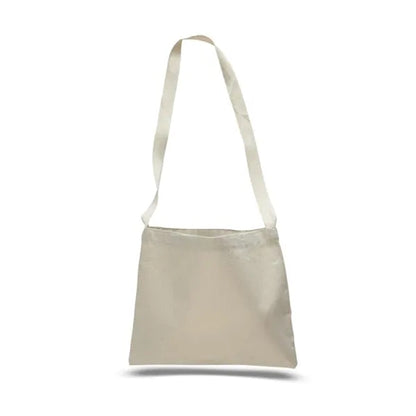 12 Oz. Small Cotton Canvas Messenger Bag With Long Straps