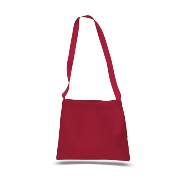 12 Oz. Small Cotton Canvas Messenger Bag With Long Straps