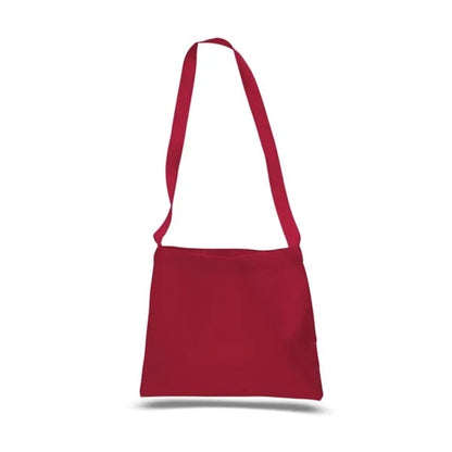 12 Oz. Small Cotton Canvas Messenger Bag With Long Straps